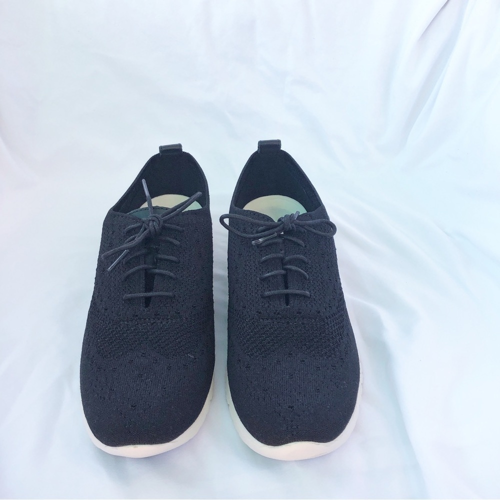 COLE HAAN | NWOT BLACK ZEROGRAND STITCHLITE WINGTIP OXFORD SNEAKERS SIZE 10 - Picture 6 of 12